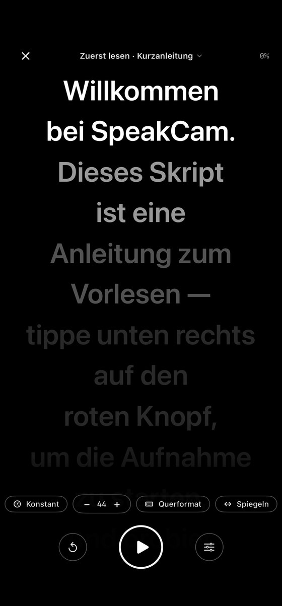 Dein iPhone als Prompter-Panel