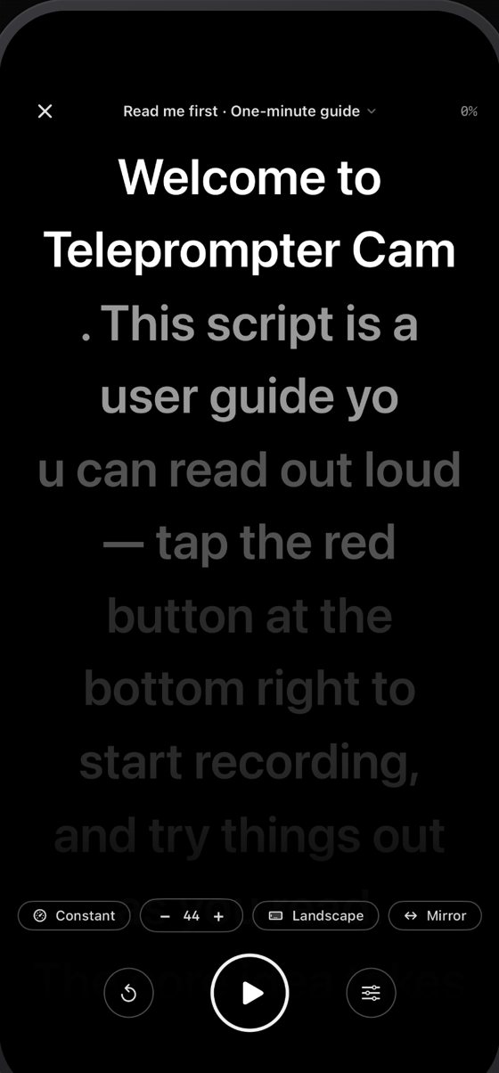 Your phone as a prompter panel