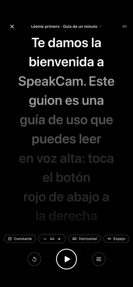 Tu teléfono como panel de teleprompter