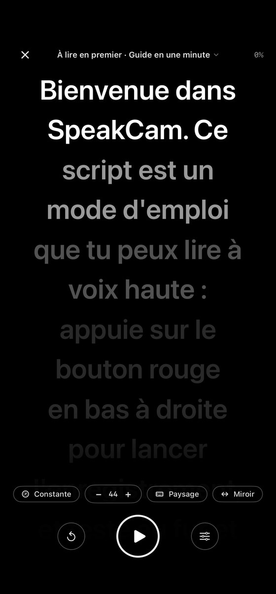 Ton téléphone en panneau de prompteur