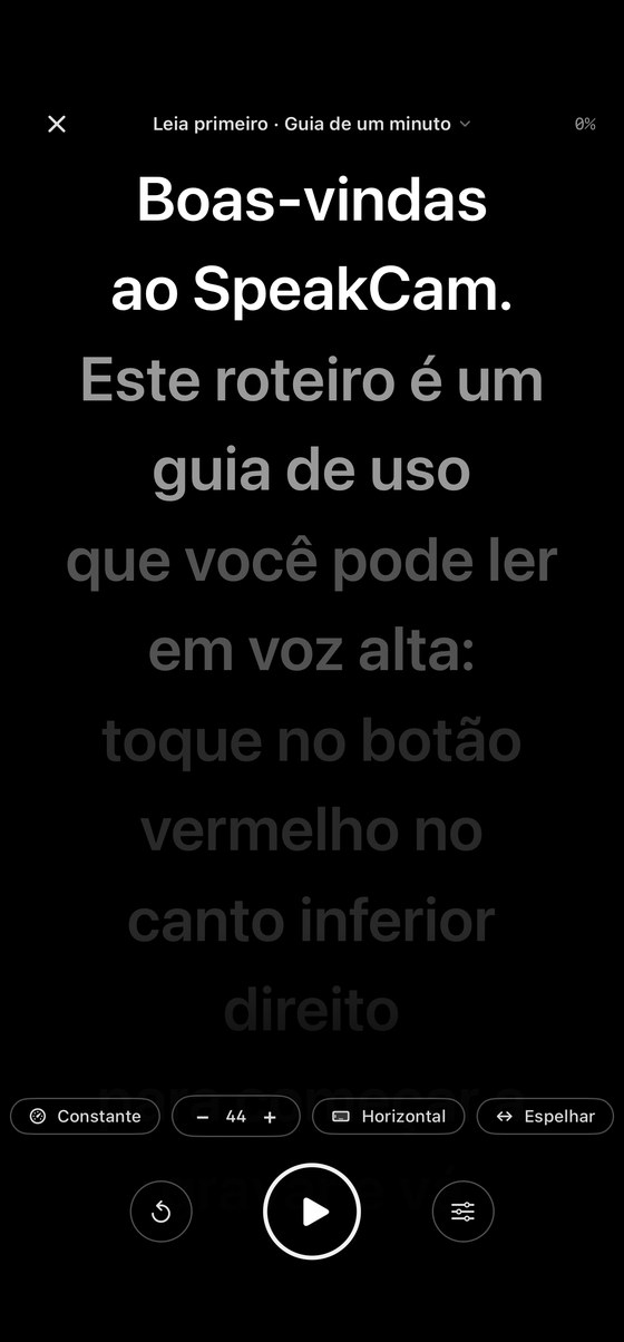 Seu telefone como painel de teleprompter