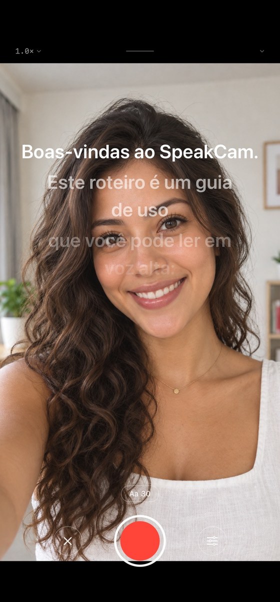 Teleprompter fora do quadro, imagem até 4K
