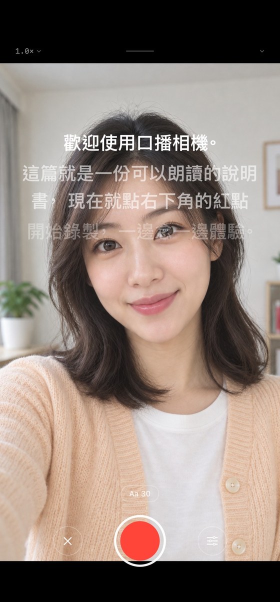 提詞不入鏡，成品最高 4K