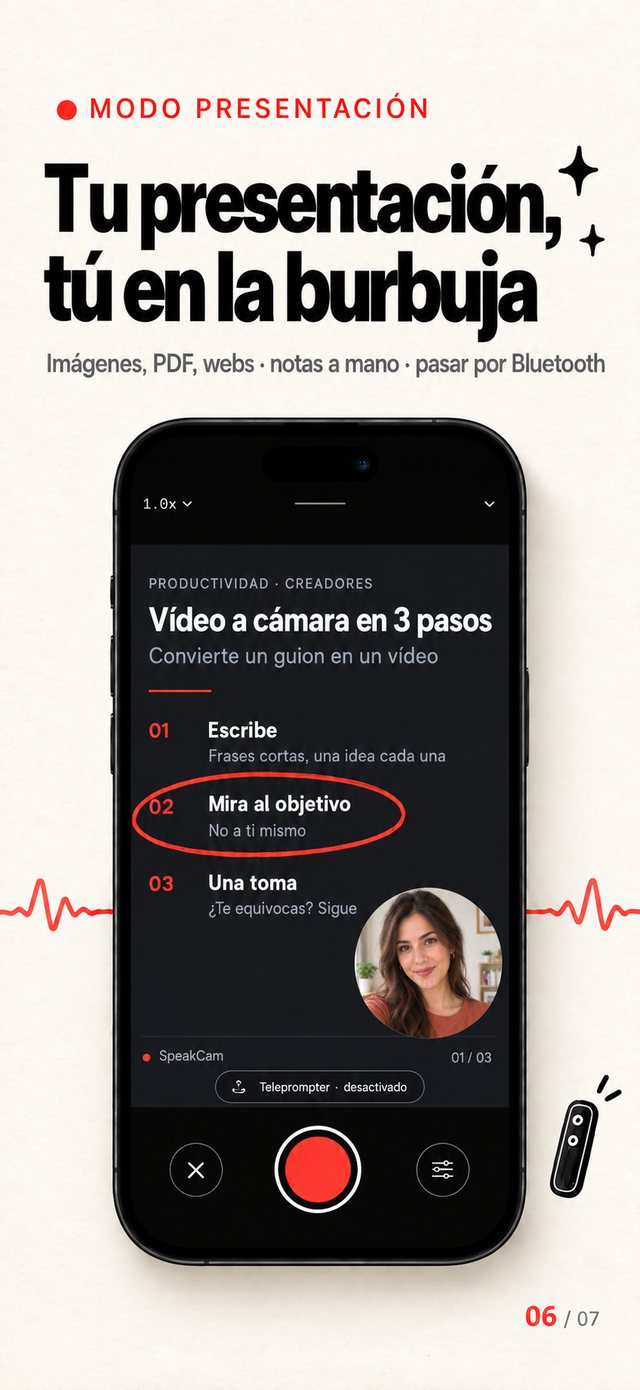 El material en pantalla, tú en una esquina