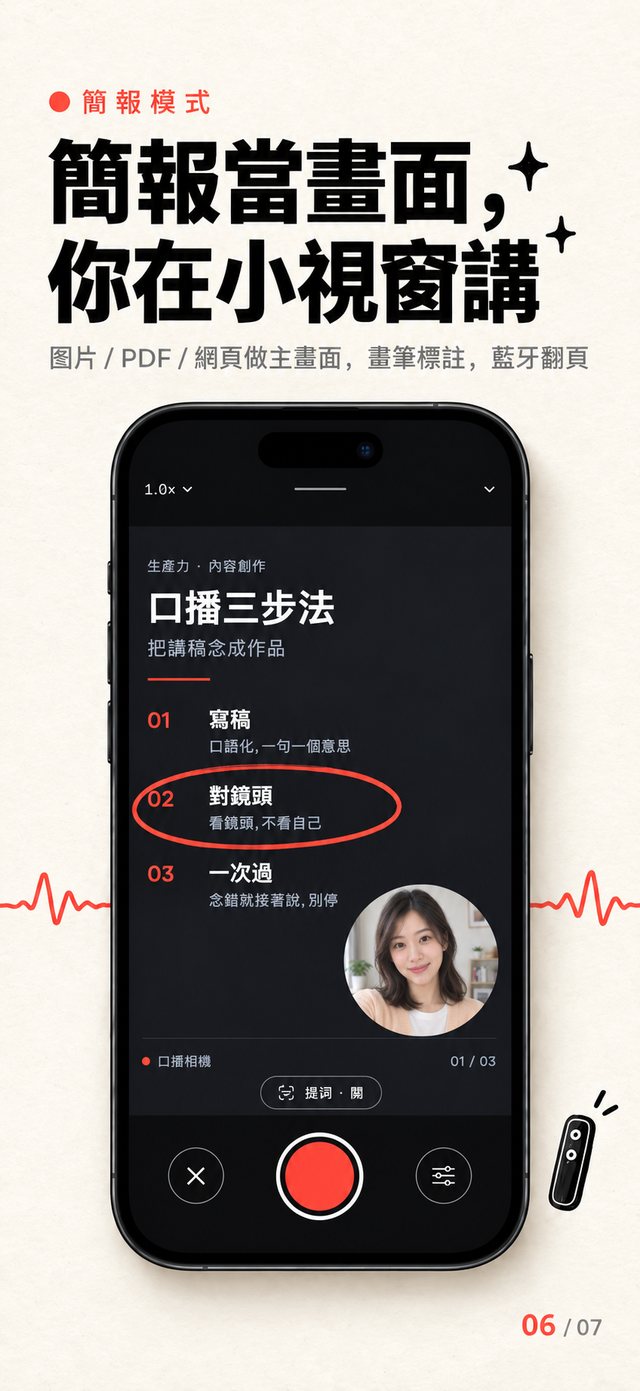 教材當畫面，你在小視窗講